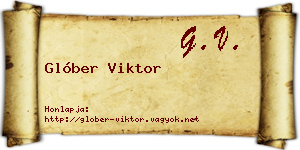 Glóber Viktor névjegykártya
